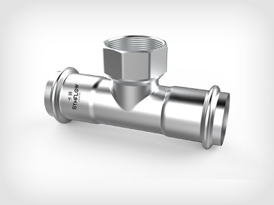 不銹鋼卡壓式內(nèi)牙三通